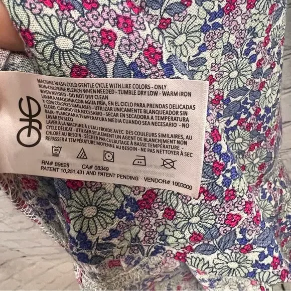 Vintage X America Elsie Women Medium Top Blouse Ditsy Floral Peplum Boho Spring - Picture 16 of 16